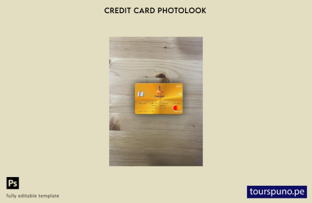 listo para imprimir Plantilla frontal de aspecto fotográfico dorado de Rabobank 